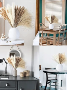50 pièces/Set de fleurs artificielles réalistes composées de quenouilles et de queues de lapin - Décoration élégante pour la maison, le bureau et les événements, cadeau parfait pour toute occasion