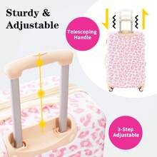 Luggage Sets 3 Piece,Hardside 20+24+28 IN Carry On Luggage Airline Approved PC+ABS Suitcase Set,TSA Lock Installed On The Side,Lightweight Rolling Suitcase For Men And Women (Lightweight, Holiday Travel Essential, Gift Ready) - 3PC Pink Panther - 查看 7