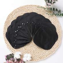 Different Size Solid Black Cloth Pads For Girl Overnight Reusable Heavy Flow Pads