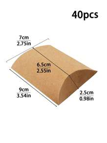 20pcs/40pcs Kraft Paper Pillow Boxes, Candy Boxes, White/Beige/Black Carboard Gift Boxes, Wedding Foldable Paper Favor Boxes, Candy Color Pillow Shaped Wedding Candy Boxes, Pink Pillow Gift Packaging Boxes For Party - Paper - View 14