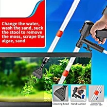 New Semi-Automatic Water Changer, Small Fish Tank Gravel Cleaner, Air Driven Water Changer Siphon Hose - Multicolor - View 8