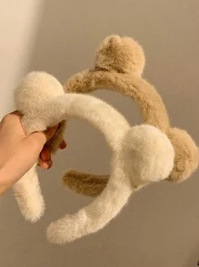 1pc Women Cute Rabbit Ear Headband, Sweet Rabbit Ear Hair Accessory, Non-Damaging 3D Headband For Washing Face & Styling, Suitable For Going Out, Valentine's Day Couple Gift,Hairband,Hair Hoop Headbands Head Accessories