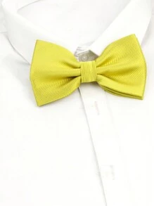 ZLQ&GOU 1pc Classic Daily Bow Tie, Pink/Red/Yellow Double-Fold Bowknot, Solid Color Wedding Bow Tie, For Wedding Party Suits Men Necktie