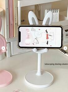 3pcs Adjustable Folding Rabbit-Shaped Tablet Stand, Plastic Slouchy Anti-Slip Adjustable Rabbit Desk Phone Tablet Holder, Decor Creative Utility For Tablet, Smartphone, Live Streaming, Self-Take, Requires Simple Assembly