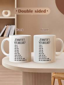 1Pc Custom Mug With Name, Personalized Funny Coffee Mug, F-Ck Word Mug, Funny Gifts, Office Mug, Work Mug, Sarcastic Mug, Funny Mugs, Funny Coffee Mug, 11Oz And 15Oz, Sarcastic Gift, Coworker Gift, Funny Sayings, Mug, Warm Gift, Cute Style, Ideal For Valentine'S Day, Mother'S Day, Father'S Day, Birthdays, Graduation Or Anniversaries,Girlfriend, Boyfriend, Gift For Her/Him