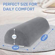 Pillow For Back Sleeping Memory Foam Leg Pillow For Side Sleeping Bolster Pillow For Legs Elevation Half Moon Leg Elevation Pillow For Knee Lumbar Support Ankle Rest And Foot Comfort