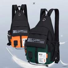 Oxford Cloth Chest Bag Backpack 2 In 1 Outdoor Leisure  Shoulder Bag Portable Crossbody Bag - Purple - View 4