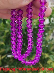 Al por mayor 10 hebras/630+ piezas Cuentas de vidrio brillantes de 8 mm/Cuentas para vacaciones/Cuentas de cristal estilo austríaco/Cuentas de vidrio facetadas/Cuentas de vidrio de forma redonda de colores para hacer pulseras/collares/tobillos/aretes/joyería/Abalorios sueltos DIY/Cuentas espaciadoras de cristal/Decoración de boda/Decoración de árbol de Navidad/Decoración de vacaciones/Decoración de habitación - Multicolor - Ver 22