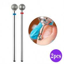2 Pcs Ball Shape Cuticle Clean Nail Drill Bit 3/32'' Professional Diamond Nail Bit Nail Cleaner For Cuticle Dead Skin - Multicolor - View 2
