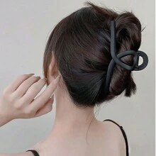 3pcs Women's Matte Finish Black & Brown Cross-Shaped Large Hair Clips For Daily Use, Styling, Bathing, Showering, Makeup, Clothing Accessories, Elegant And Versatile, Easy To Carry Casual