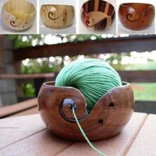 Wooden Yarn Bowl Crochet Organizer Storage Holder Non Slip -Friendly New Handmade DIY For Knitting Crochet Skeins