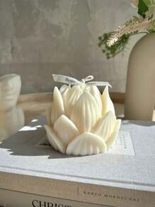1pc 3D Lotus Flower Shaped Silicone Candle/Soap Making Mold, DIY Handmade Craft Supplies For Candle, Soap, Resin, Wax Melts, Home Decor, Wedding/Party Decoration, Gifts