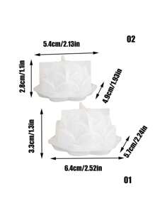1pc 3D Lotus Flower Shaped Silicone Candle/Soap Making Mold, DIY Handmade Craft Supplies For Candle, Soap, Resin, Wax Melts, Home Decor, Wedding/Party Decoration, Gifts