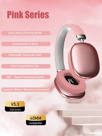 Reletech Wireless Bluetooth Headphone, HiFi Audio Game Sport Earphone, Hands-Free Earbuds With Super Long Standby & Microphone, Support TF Card And AUX