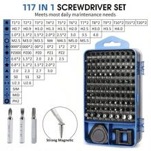 115/117 In 1 Precision Screwdriver Set Magnetic Torx Hex Screw Driver Bits Professional Repair Tool Kit - Apricot - View 3