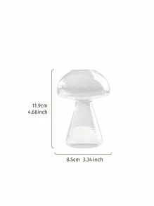 1 pieza Florero de vidrio transparente y colorido con forma de hongo y platillo volante de 4.4*3.5/4.4*4.6, decoración de hongo de vidrio divertida y acogedora para interiores/exteriores, florero de vidrio hecho a mano y creativo para arreglos florales, decoración de mesa del hogar - Multicolor - Ver 17