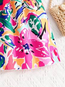 Young Girl Spring/Summer New Fashion Dress, Soft & Comfortable Ribbed Patchwork Camisole Dress, Children Party Wear, Vibrant & Energetic