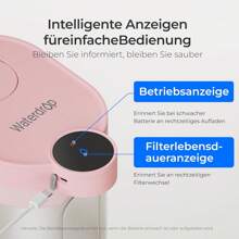 Waterdrop FreshTaste ä Electric Water Filter Jug, 4L Water Filter Dispenser For Refrigerator, Reduces Limescale, Chlorine, Lead, Copper, Cleans, White (Replacement Filter: WD-EWFS)