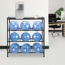 4-Tier Water Jug Rack, Water Rack Stand For Home, Office, Restaurant Water Jug Holder, - Black - View 3