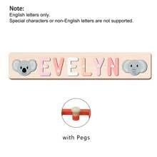 1 PC Customized Name Puzzle, Customize Your Name, Multiple Colors, Can Be Matched With Cute Elements, Wooden Educational Early Learning Toys, Baby Christening Anniversary Gift,Digital Printing - Multicolor - View 17