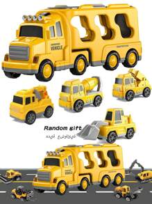 儿童玩具消防车双层仓储货车工程车警车仿真玩具汽车模型套装男孩女孩礼物 - 彩色 - 查看 9