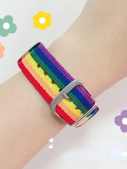 时尚骄傲月 LGBT 彩虹编织手链套装，女士休闲百搭手链，适合日常佩戴，情侣和朋友礼物