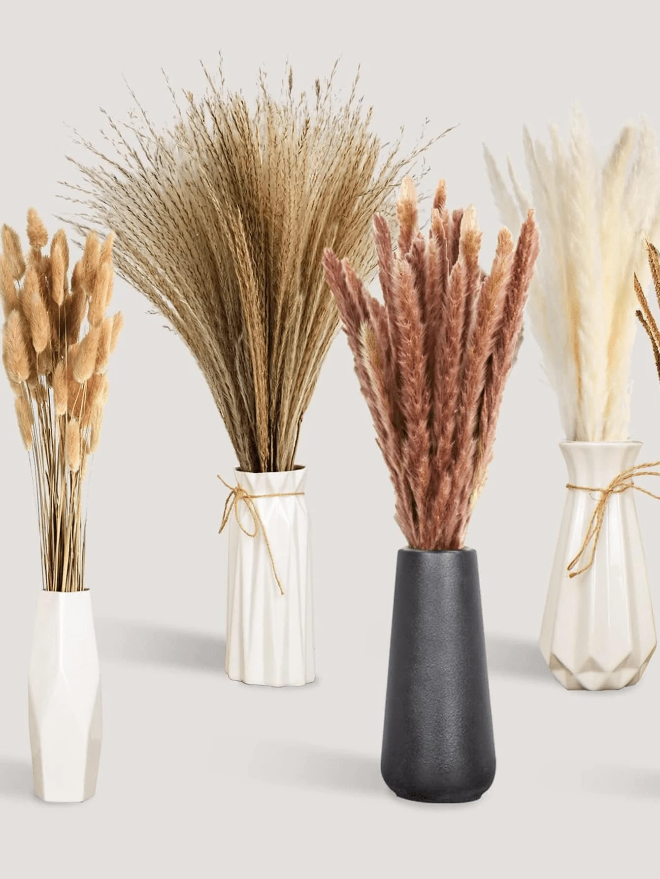 50 pièces/Set de fleurs artificielles réalistes composées de quenouilles et de queues de lapin - Décoration élégante pour la maison, le bureau et les événements, cadeau parfait pour toute occasion