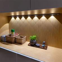 1个/2个智能LED人体感应灯,USB充电式PIR壁灯,超薄猫眼山墙灯条,3种照明模式可调,适用于厨房、衣柜、酒柜、鞋柜、卧室照明