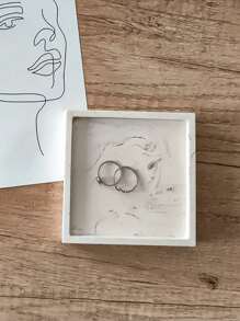 Set de 3 moldes de silicona en formas oval, cuadrada y hexagonal, molde para hacer bandejas de almacenamiento DIY, molde para yeso, resina y base de macetas de flores