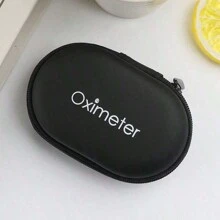 1 pieza Estuche de almacenamiento para oxímetro de dedo, Estuche de almacenamiento mini para oxímetro, Estuche protector de silicona diseñado especialmente para oxímetro, Estuche con cremallera de empaque universal para almacenamiento de oxímetro para viajes y hogar (solo el estuche)