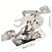 Rüschenfuß-Nähfuß, perfekt gleichmäßige Falten/Raffungen, Dichte und Tiefe leicht einstellbar, für leichte bis mittelschwere Stoffe - einfaches Nähen, Silber