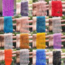 Al por mayor 10 hebras / 830+ piezas Cuentas de cristal brillante de 6 mm / Cuentas para vacaciones / Cuentas de cristal de estilo austriaco / Cuentas de cristal facetadas / Cuentas de cristal de forma redonda de colores para pulseras / collares / tobillos / aretes Haciendo joyas / Cuentas sueltas DIY / Cuentas espaciadoras de cristal / Decoración de boda / Decoración del árbol de Navidad / Decoración navideña / Decoración de la habitación