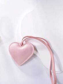 创意皮革心形花朵手绳吊坠精美PU吊坠小礼品服装配饰包包挂件情人