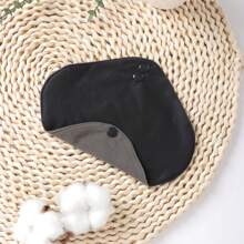 Different Size Solid Black Cloth Pads For Girl Overnight Reusable Heavy Flow Pads