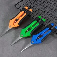 1pc Stainless Steel & Plastic Handle Home Improvement & Gardening Pruning Tool Manual Pruning Shears, Garden Shears, Hydroponics Shears, Spring-Loaded Pruning Shears, Fruit Picking Shears, Grape Pruning Shears, Flower Pruning Shears, Pepper Picking Shears, Floral Shears