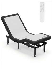 Adjustable Bed Frame Twin Size Power Beds Base,Head & Foot Incline,Remote,Memory Pre-Sets - 白色 - 查看 2