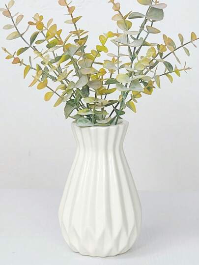 1pc Wit Polypropylene Anti Fall Vase, Nordic Bohemian Moderne Minimalist ative Flower Creative Home Craft Bloemen ation On Dining Table, Desktop, Long Lasting Centrepiece ation, Desktop Wedding Living Room, Bedroom, Fireplace Birthday Graduation Room Glass Vase view 6