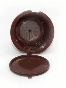 1/3/5PCS Brown Reusable Coffee Capsule Mug, Compatible With Refillable, Refill Coffee Accessories, Coffee Filter, Plastic Cups, And Compatible Stainless Steel Enjoy Coffee With Nescafe Machine Coffee Pod Refillable Coffee Filters Reusable Coffee Capsule Holder Coffee Capsules Back To School - Multicolor - View 11
