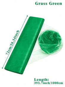 1 pieza 5/10m Tela de arco verde liso, suministros de decoración de fondo para fiesta de boda, decoración de mesa para fiesta de cumpleaños Organza, hilo de embalaje de flores, tela de arco de boda para decoración, organza decorativa para respaldo de silla, favor de fiesta, suministros de embalaje de regalos Organza, decoración para baby shower, decoración navideña, decoración de Año Nuevo 2026