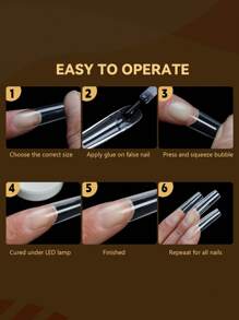 250/500/600pcs Soft Gel Tip Box Natural Or Sculpted Ballet/Coffin/Almond/Square Fake Nails Front Ultra-Thin End Thickened Hard Full Cover Nail Tips Premium Quality Press On Nails Nail Supplies