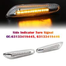 Señal de giro del indicador lateral intermitente secuencial LED para BMW E90 E92 E60 E87 E82