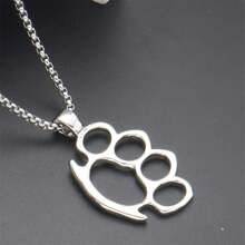 Hip Hop Stainless Steel Paw Pendant Necklace For Men Women For Daily Decoration