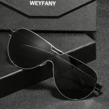 WEYFANY Square Unisex Metal Frame Polarized Sunglasses, Outdoor Sports Riding Driving Fishing Travel Glasses, Premium Gift Box, Holiday Gift For Summer Beach Vacation,Outdoor,Travel - Multicolor - View 2