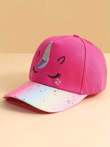 1 件儿童独角兽棒球帽，时尚渐变亮片设计帽子适合 4-6 岁女孩，户外休闲穿着 - 彩色 - 查看 13