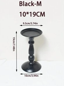 1 pieza Candelabro - Decorativo candelabro de vela central estilo rústico - Opción de tres alturas diferentes estilo granja. Candelabro de velas de pilar en negro, dorado, plateado - Candelabro de velas perfumadas, decoración navideña, soporte para cena romántica a la luz de las velas