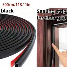 1pc Anti-Theft Door Windproof Soundproof Self-Adhesive Weatherstrip, Available In 100cm, 300cm, 600cm, 1000cm Length, White/Black/Brown Sealing Strip To Reduce Noise