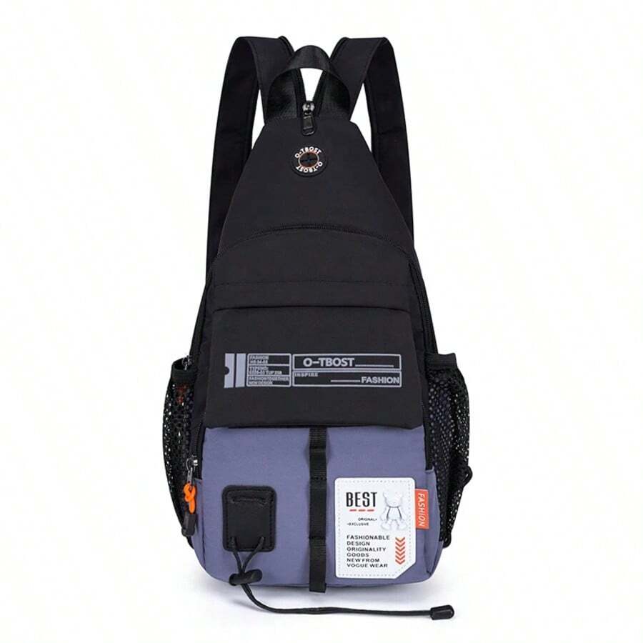 Oxford Cloth Chest Bag Backpack 2 In 1 Outdoor Leisure  Shoulder Bag Portable Crossbody Bag - Purple - View 1