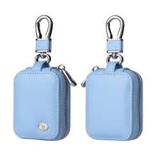 1 Estuche de auriculares de alta calidad PU, anti-arañazos, anti-caídas, con hebilla anti-pérdida pequeña, disponible en una variedad de colores para colgar de la cuerda de la bolsa, compatible con Airpods 1/2, 3, 4/Pro/Pro2 - Estuche protector para auriculares inalámbricos, regalo para Navidad, Halloween y otras festividades