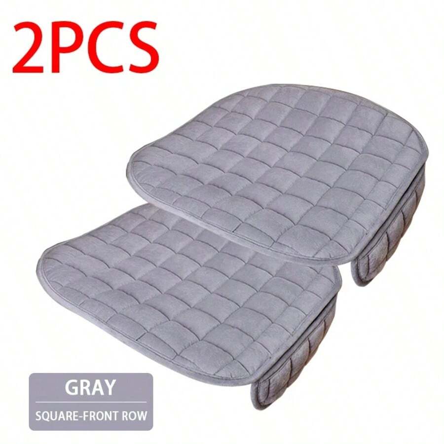 Soft Car Seat Cover Skin-Friendly Plush Automotive Seat Cushion Anti Slip Auto Seat Protector Universal For Sedan Suv - Grey - View 1