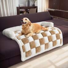 Haustier-Couch-Überzüge für Sofa, Hundesofa-Bettenmatte, waschbare Plüsch-Couch-Abdeckung für Hund, Möbelschutz-Hundesofa-Matte für Hunde und Katzen, Flauschiges Hundecouch-Bett - Braun - Übersicht 10